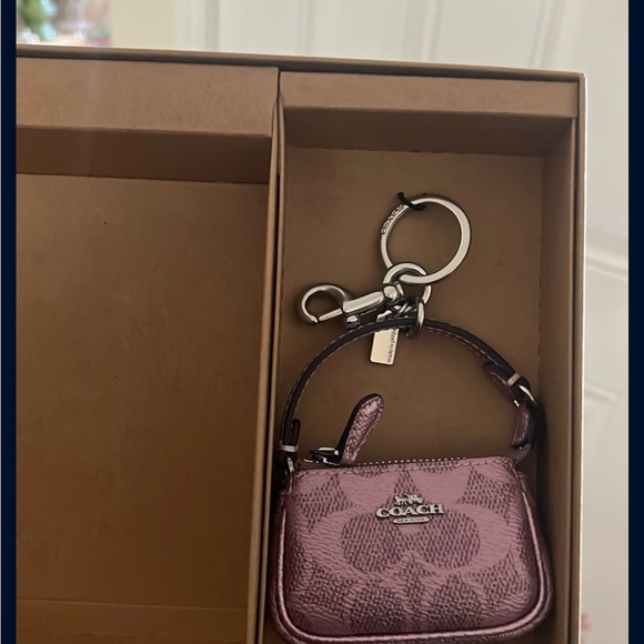 Coach Nolita 19 Pink Metallic Shoulder Bag & Charm Box Set - Picture 4 of 9